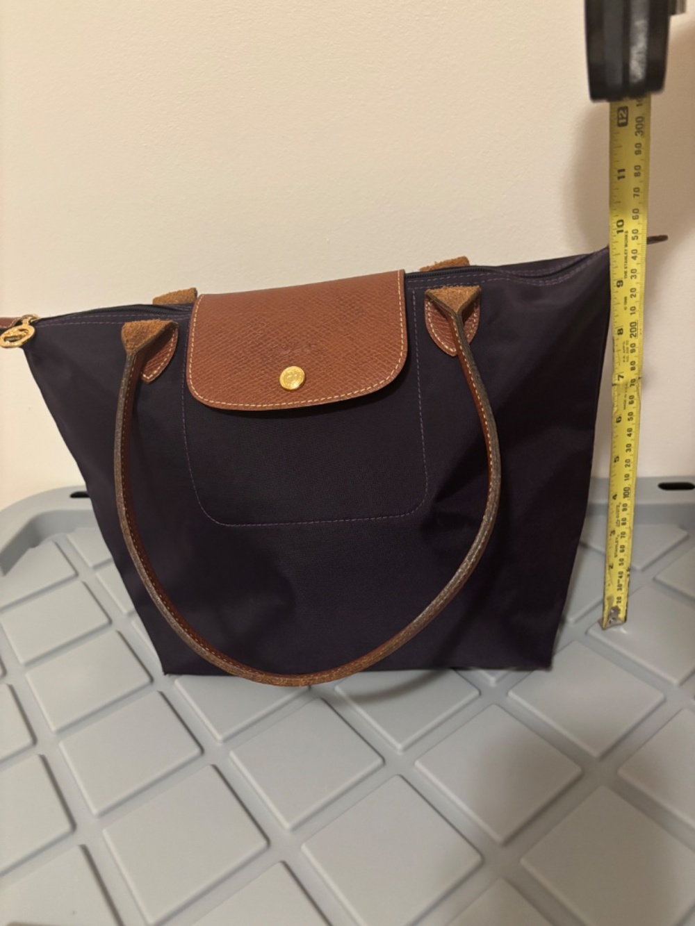 Plum Longchamp Le Pliage Nylon Tote – Medium - Picture 15 of 15